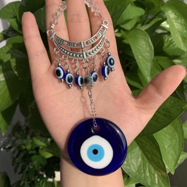 Blue Evil Eye Wall Hanging Tear Drop Lucky Gift Sun Catcher