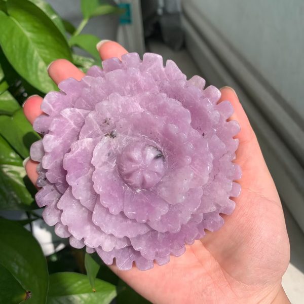 Crystal Flower Carving Crystal Peony Plant 4.0inch