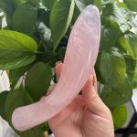 Rose Quartz Eggplant Yoni Wand Massage Wand