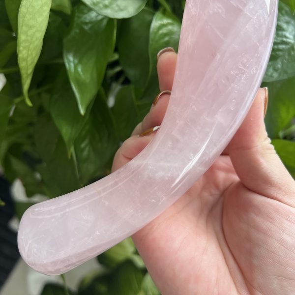 Rose Quartz Eggplant Yoni Wand Massage Wand