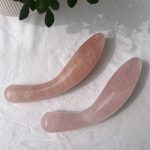 Rose Quartz Eggplant Yoni Wand Massage Wand