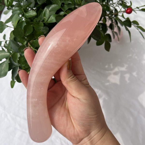 Rose Quartz Eggplant Yoni Wand Massage Wand