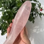 Rose Quartz Eggplant Yoni Wand Massage Wand