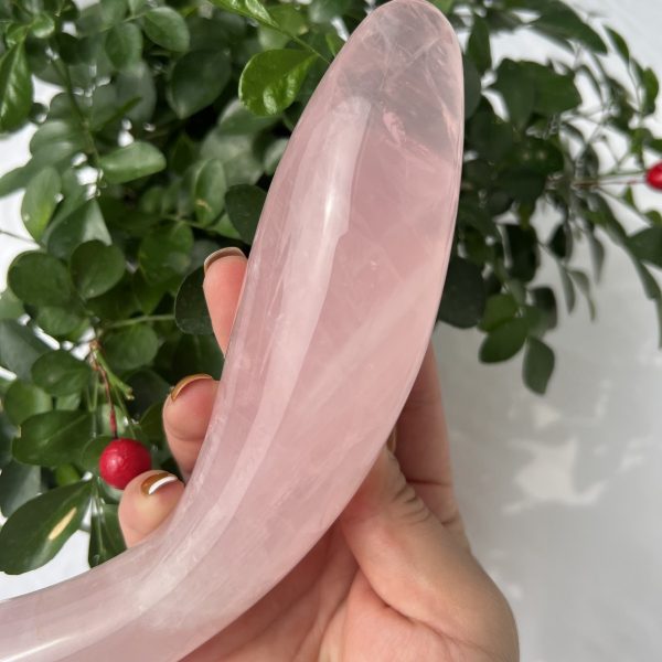 Rose Quartz Eggplant Yoni Wand Massage Wand