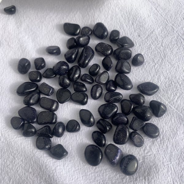 Blue Goldstone Gravel Blue Sandstone Chips Man-Made Glass 8-10mm Free Shiping