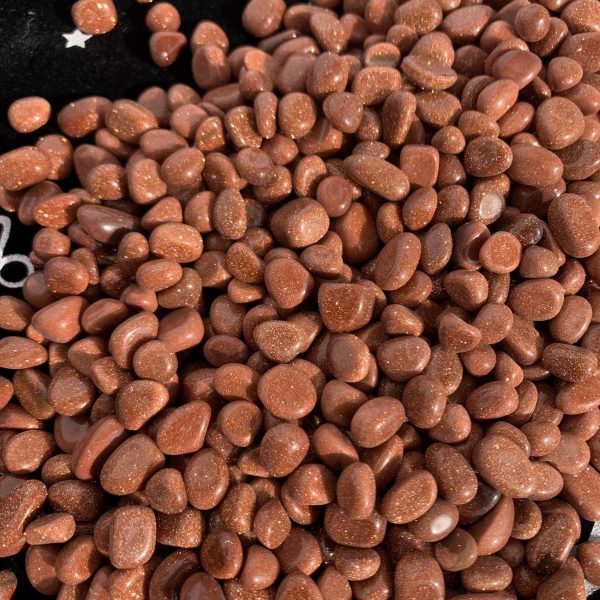 Goldstone Gravel Gold Sandstone Chips Man-Made Glass 8-10mm Free Shiping