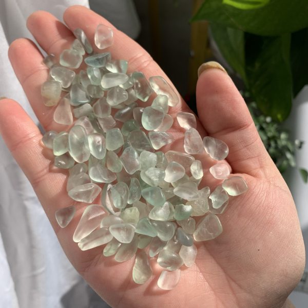 Green Fluorite Chips 7-9mm Crystal Crushed Chips Free Shipping