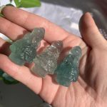 Green Fluorite Christmas Tree Carving Crystal Wholesale Free Shipping