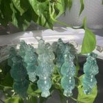 Green Fluorite Christmas Tree Carving Crystal Wholesale Free Shipping