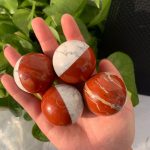 Crystal Pokeball Red Jasper Howlite Pokemon Collection 3 Sizes Free Shipping