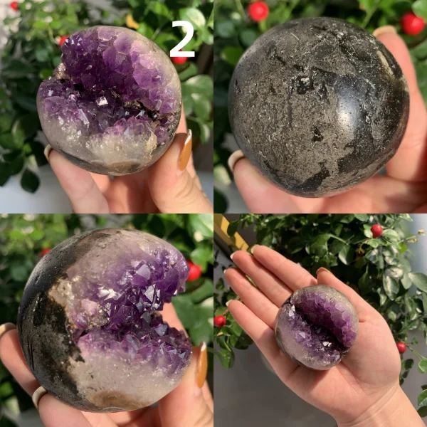 Druzy Amethyst Cluster Geode Sphere Ball Free Shipping