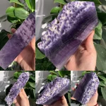 Silk Fluorite Specimen Mineral Tower Purple Fluorite Point Free Shipping