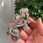 Sheen Obsidian Mermaid Carving Silver Obsidian Gold Obsidian Free Shipping