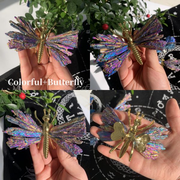 Aura Tourmaline Butterfly Aura Coated Tourmaline Dragon Free Shipping