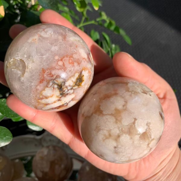 Flower Agate Sphere Ball Crystal Sphere Free Shipping