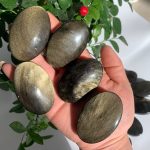 Gold Sheen Obsidian Palm Stone Crystal Palms Wholesale Free Shipping