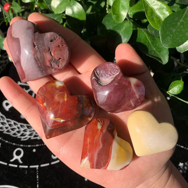 Mookaite Jasper Heart Crystal Heart Free Shipping