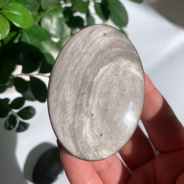 Silver Sheen Obsidian Palm Stone Crystal Palms Wholesale Free Shipping