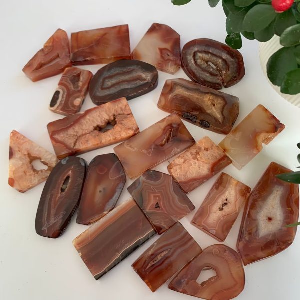 Red Agate Slab Carnelian Slice Freeform Free Shipping