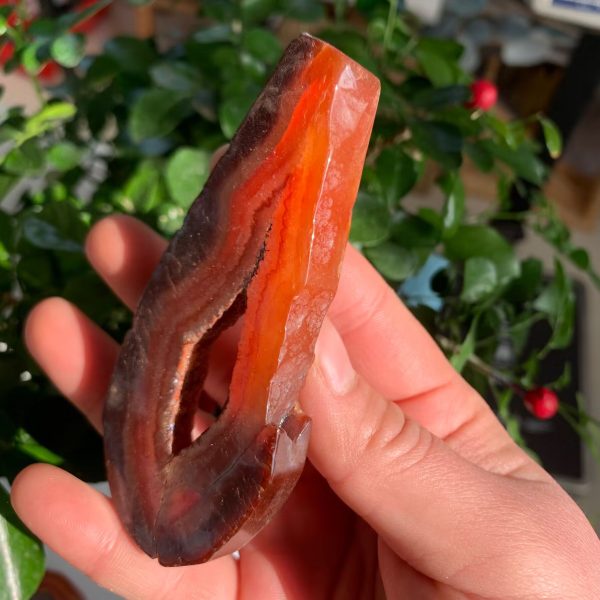 Red Agate Slab Carnelian Slice Freeform Free Shipping