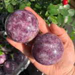 Purple Mica In Quartz Sphere Ball Lepidolite Wholesale Crystal Free Shipping