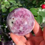 Purple Mica In Quartz Sphere Ball Lepidolite Wholesale Crystal Free Shipping