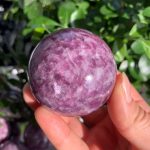 Purple Mica In Quartz Sphere Ball Lepidolite Wholesale Crystal Free Shipping