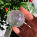 Aura Quartz Moon Sphere Titanium Aura Coated K9 Glass Full Moon Free Shipping