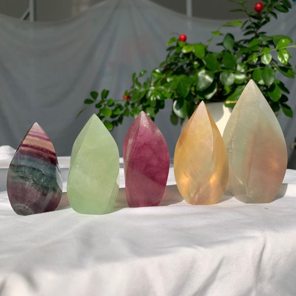 Candy Fluorite Flame Freeform Wholesale Crystal Free Shipping