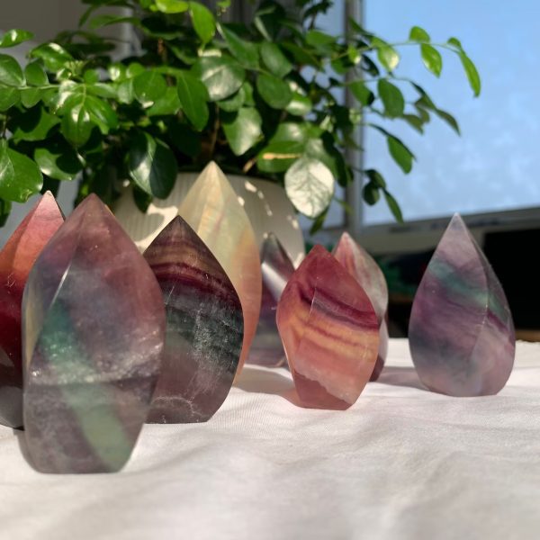 Candy Fluorite Flame Freeform Wholesale Crystal Free Shipping