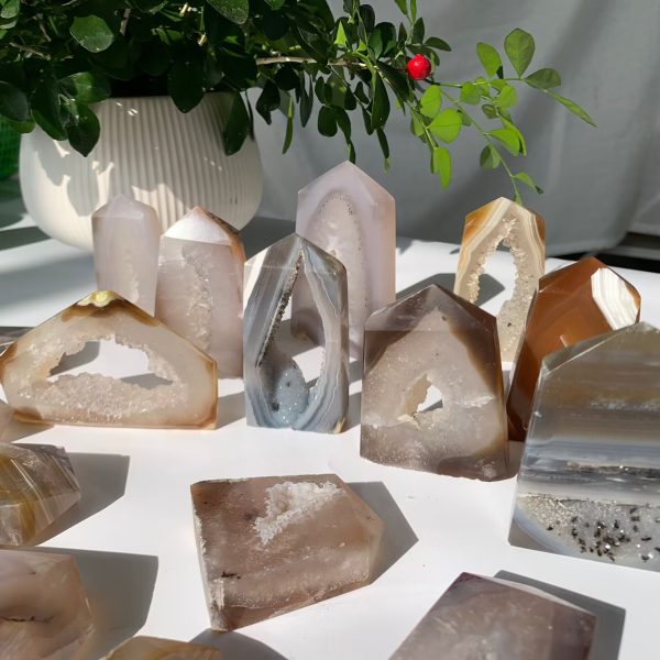 Druzy Agate Tower Druzy Geode Point Tower Free Shipping