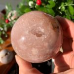 Pink Amethyst Flower Agate Quartz Sphere Ball Free Shipping