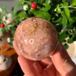 Pink Amethyst Flower Agate Quartz Sphere Ball Free Shipping