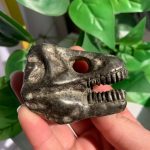 Crystal Dinosaur Head Pyrite Skull Free Shipping