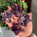 Crystal Star Flower Carving 62mm Free Shipping