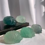 Green Fluorite Hedgehog 40mm Mini Crystal Carving Free Shipping