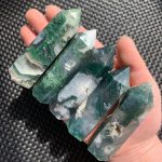 Moss Agate Tower Crystal Point Wholesale Free Shipping