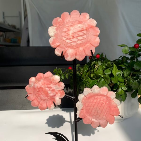 pink opal sunflower on stand (3)