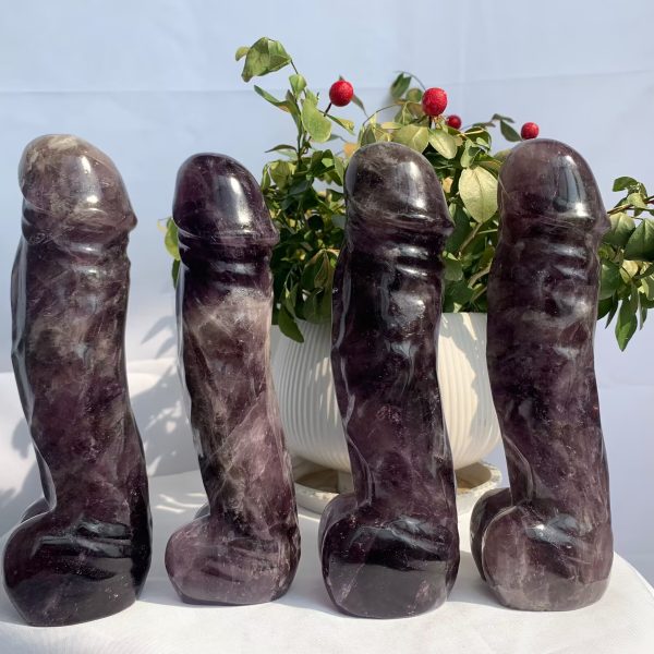 Amethyst Penis Crystal Dildo Self-Standing Free Shipping