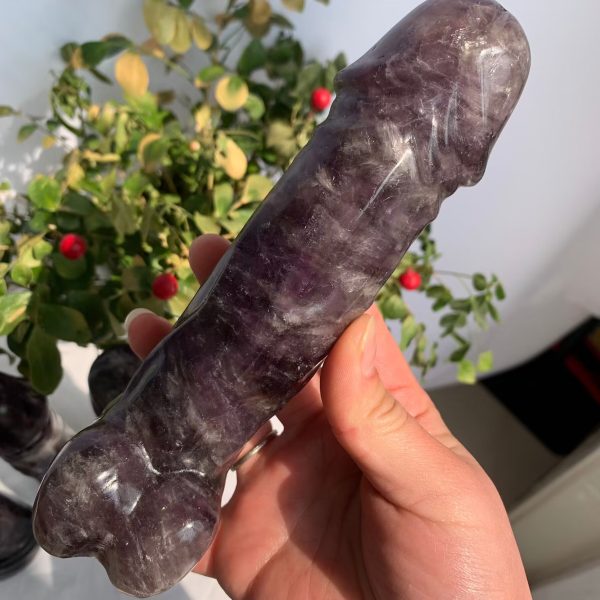 Amethyst Penis Crystal Dildo Self-Standing Free Shipping