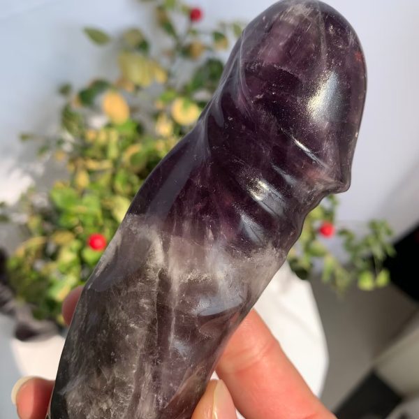 Amethyst Penis Crystal Dildo Self-Standing Free Shipping