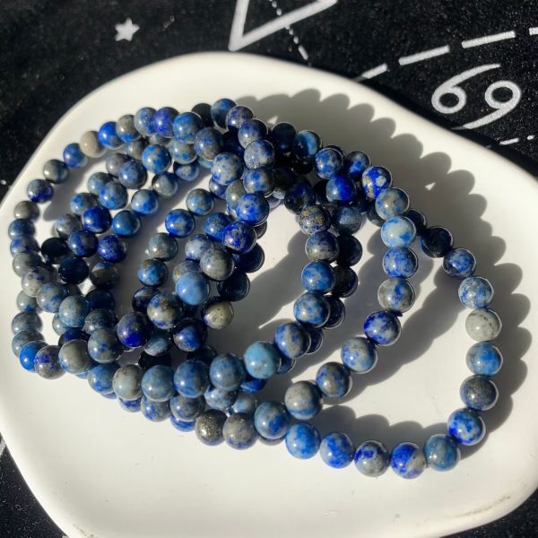 Lapis Lazuil Bracelet Round Beads Free Shipping