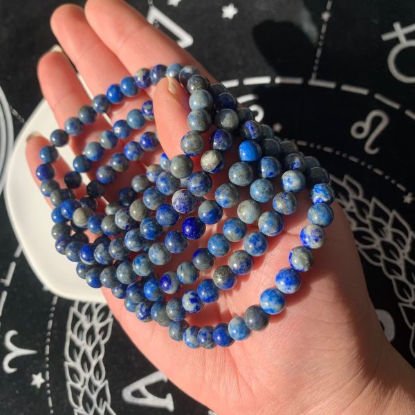 Lapis Lazuil Bracelet Round Beads Free Shipping