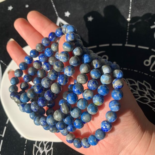 Lapis Lazuil Bracelet Round Beads Free Shipping