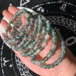 Moss Agate Bracelet Good Round Beads Free Shipping