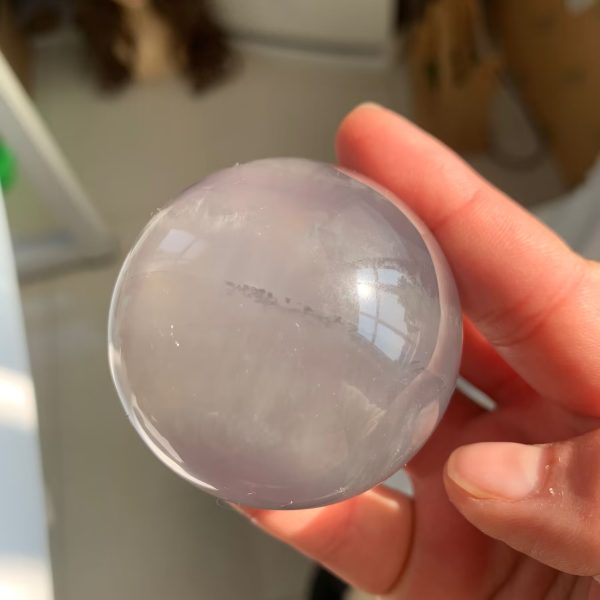 Yttrium Fluorite Sphere Lavender Fluorite Ball Free Shipping