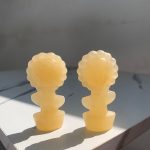 Orange Calcite Sunflower Crystal Carving 50mm Free Shipping