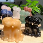 Crystal 2 Dogs Carving Animal Free Shipping