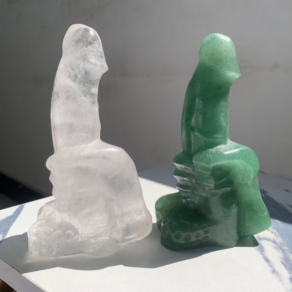 Crystal Penis In Hand Carving 120mm Free Shipping