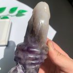 Crystal Penis In Hand Carving 120mm Free Shipping